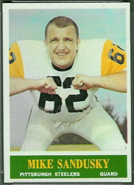 Mike Sandusky 1964 Philadelphia football card