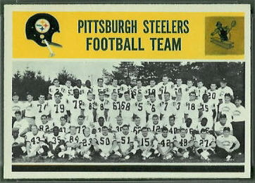 Pittsburgh Steelers Team 1964 Philadelphia football card