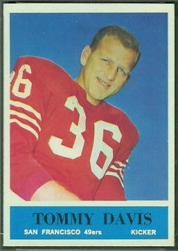 Tommy Davis 1964 Philadelphia football card