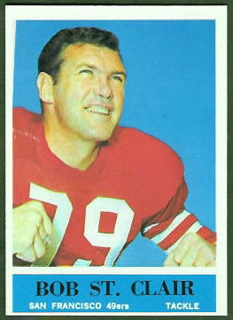Bob St. Clair 1964 Philadelphia football card Bob St. Clair 1964 Philadelphia football card