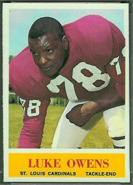 Luke Owens 1964 Philadelphia football card