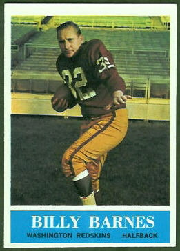 Bill Barnes 1964 Philadelphia football card