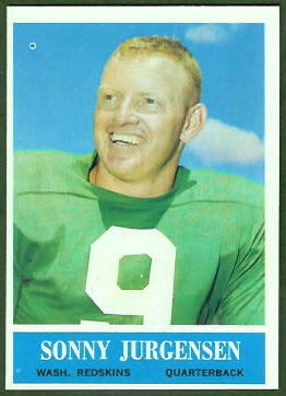 Sonny Jurgensen 1964 Philadelphia football card Sonny Jurgensen 1964 Philadelphia football card