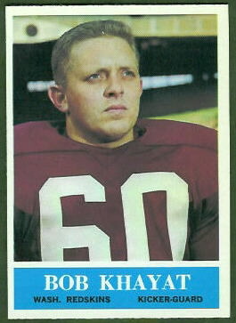 Bob Khayat 1964 Philadelphia football card