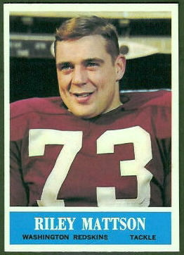 Riley Mattson 1964 Philadelphia football card