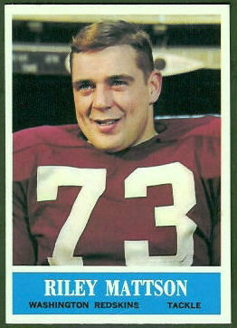 Riley Mattson 1964 Philadelphia football card