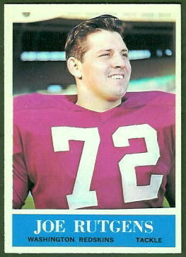 Joe Rutgens 1964 Philadelphia football card