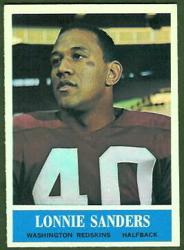 Lonnie Sanders 1964 Philadelphia football card