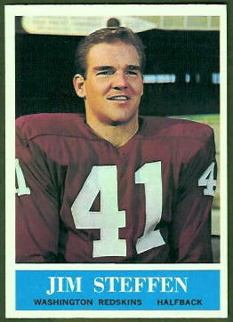 Jim Steffen 1964 Philadelphia football card
