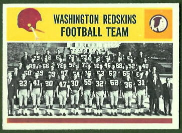 Washington Redskins Team 1964 Philadelphia football card