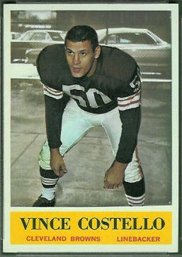 Vince Costello 1964 Philadelphia football card Vince Costello 1964 Philadelphia football card