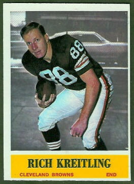 Rich Kreitling 1964 Philadelphia football card Rich Kreitling 1964 Philadelphia football card