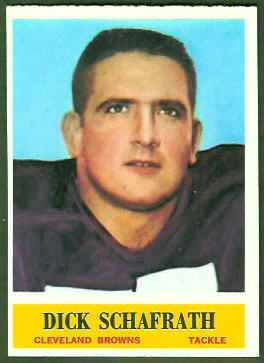 Dick Schafrath 1964 Philadelphia football card