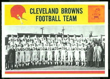 Cleveland Browns Team 1964 Philadelphia football card