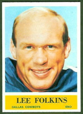 Lee Folkins 1964 Philadelphia football card