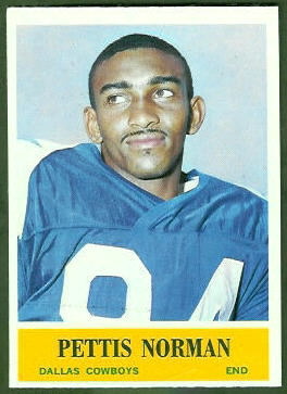 Pettis Norman 1964 Philadelphia football card