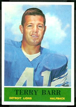 Terry Barr 1964 Philadelphia football card