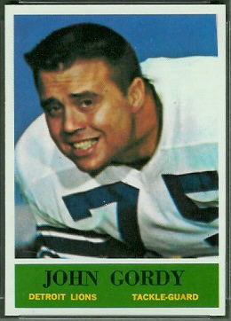 John Gordy 1964 Philadelphia football card