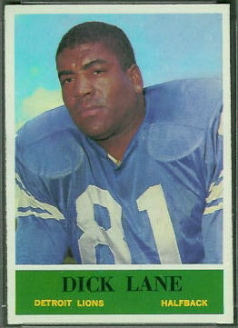 Dick Lane 1964 Philadelphia football card