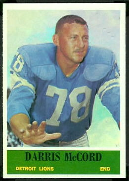 Darris McCord 1964 Philadelphia football card