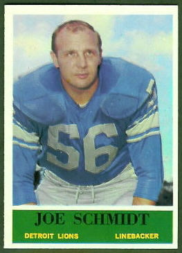 Joe Schmidt 1964 Philadelphia football card