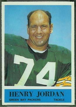 Henry Jordan 1964 Philadelphia football card