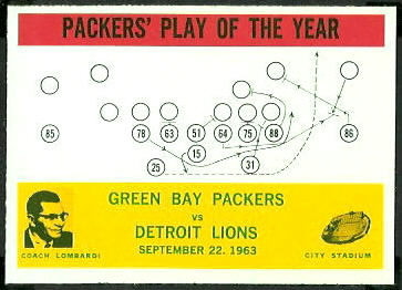 Packers Play of the Year 1964 Philadelphia football card Packers Play of the Year 1964 Philadelphia football card
