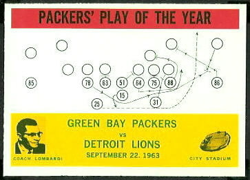 Packers Play of the Year 1964 Philadelphia football card