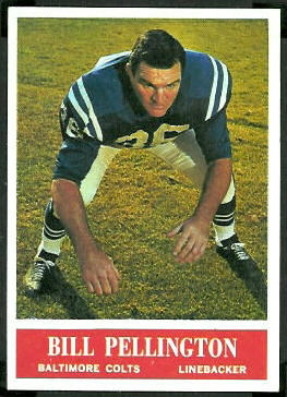 Bill Pellington 1964 Philadelphia football card