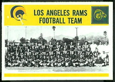 Los Angeles Rams Team 1964 Philadelphia football card