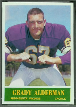 Grady Alderman 1964 Philadelphia football card