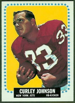 Curley Johnson 1964 Topps football card