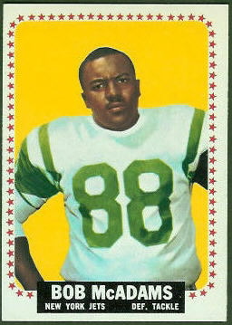 Bob McAdams 1964 Topps football card