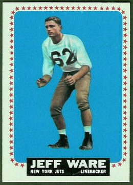 Jeff Ware 1964 Topps football card