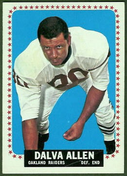 Dalva Allen 1964 Topps football card