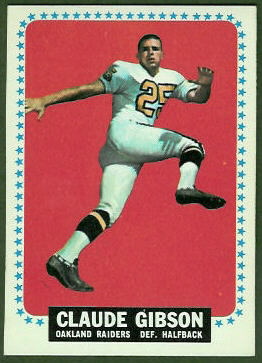 Claude Gibson 1964 Topps football card