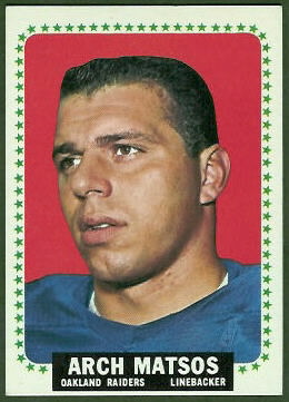 Archie Matsos 1964 Topps football card