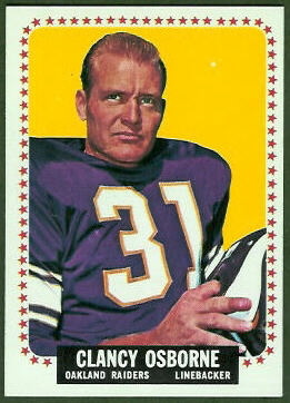Clancy Osborne 1964 Topps football card
