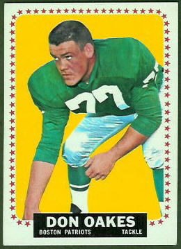 Don Oakes 1964 Topps football card