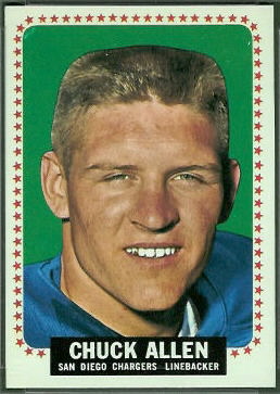 Chuck Allen 1964 Topps football card