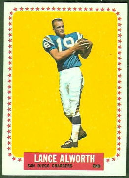 Lance Alworth 1964 Topps football card