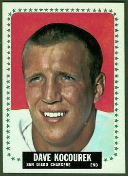 Dave Kocourek 1964 Topps football card