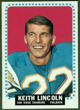 Keith Lincoln 1964 Topps football card