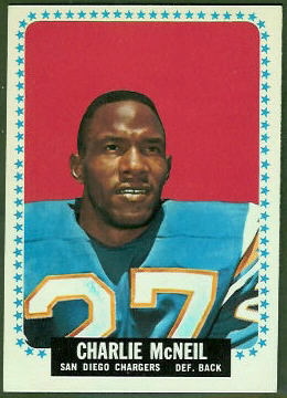 Charles McNeil 1964 Topps football card