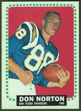 Don Norton 1964 Topps football card