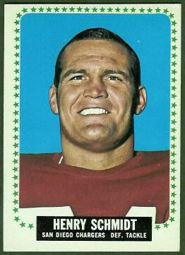 Henry Schmidt 1964 Topps football card