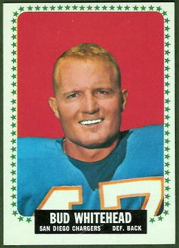 Bud Whitehead 1964 Topps football card