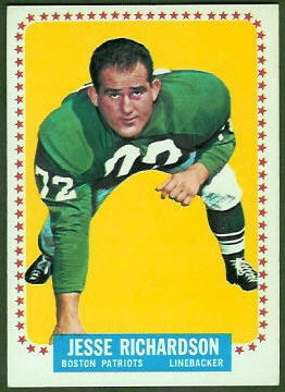 Jesse Richardson 1964 Topps football card