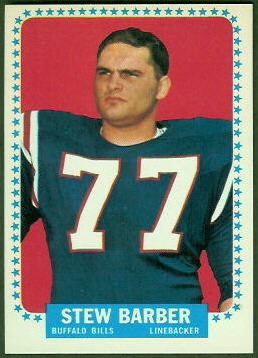 Stew Barber 1964 Topps football card Stew Barber 1964 Topps football card