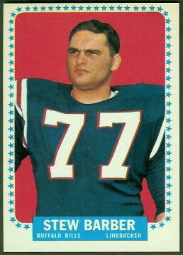 Stew Barber 1964 Topps football card